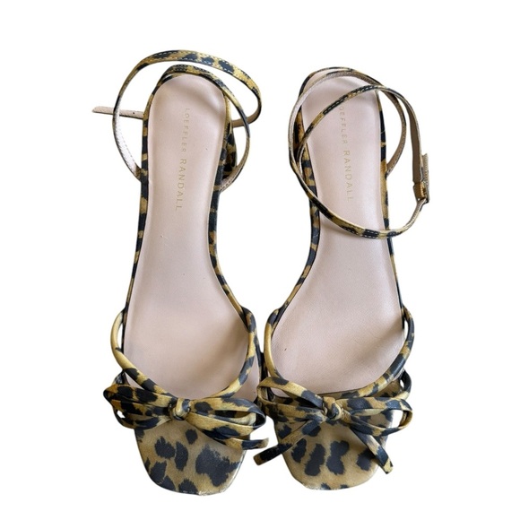 Loeffler Randall Gracie Bow Sandals In Leopard - Picture 7 of 15